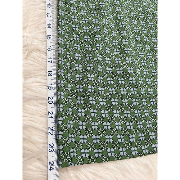 Max Studio Womens High Rise All-Over Print Trousers Wide Leg Green Daisy Size S - Picture 8 of 11